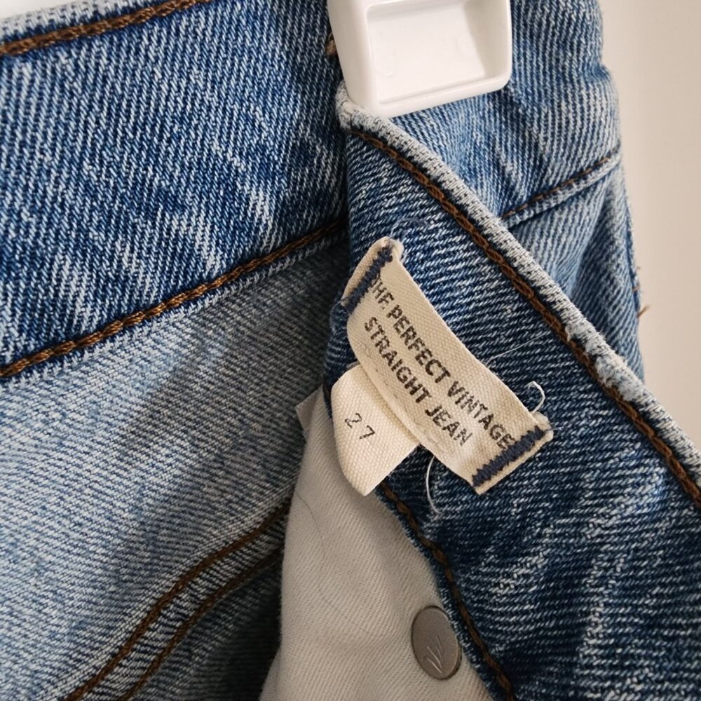 Madewell Perfect Vintage Straight Jean 27 Light Wash High Rise - Picture 2 of 7